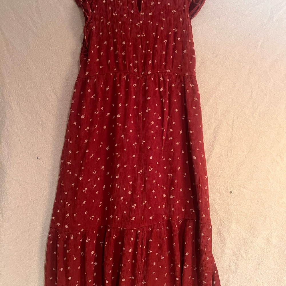 Universal Thread Rust Terracotta Tiered Midi Flor… - image 6